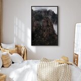  Slika - Heart of Mountain Landscape (1-part) - Clouds Amid Rocks 40x60 U crnom drvenom okviru | shoptok.hr