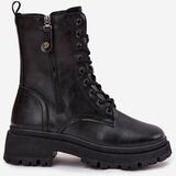 EVENTO Women's Work Boots with Insulation with Double Zipper Black Perlina | shoptok.hr