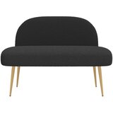  Oblikovana klupa s naslonjačem Crna 110 x 60 x 76 cm Bouclé | shoptok.hr
