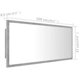 vidaXL LED kupaonsko ogledalo siva boja betona 100 x 8,5 x 37 cm drvo | shoptok.hr