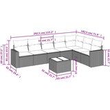  8-dijelni set vrtnih sofa od poliratana s jastucima svjetlosivi | shoptok.hr
