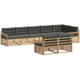 vidaXL Zunanja garnitura za sedenje 8 pcs Bela in antracit Poliester, (5000281200) | Shoptok.si