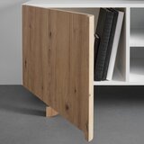 Bessagi Home tv element vira, bela, barva hrasta | Shoptok.si