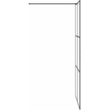 Pregrada za tuširanje s prozirnim staklom ESG 100 x 195 cm crna | shoptok.hr
