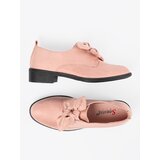 SEASTAR Light pink suede shoes with a decorative bow | shoptok.hr