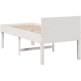 vidaXL Posteljni okvir brez vzmetnice bel 90x190 cm trdna borovina | Shoptok.si