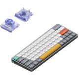 Nuphy Air60 V2 Brezžična Mehanska Tipkovnica Slim Lunar Gray Wisteria Switch / Bluetooth / 2.4GHz, (22126144) | Shoptok.si
