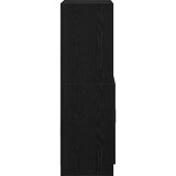 vidaXL Kuhinjska omarica črn 57x41,5x131,5 cm inž. les | Shoptok.si