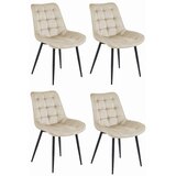  BERA stolica - bež baršun/ crne noge x 4 | shoptok.hr