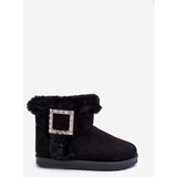 Boto Faux Fur Lined Lace-up Snow Boots Black Dulca | Eponuda.ba