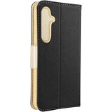 AVIZAR Ovitek za Samsung Galaxy S24 Flip Wallet Support Video, Črna / Zlata, (5000015433) | Shoptok.si