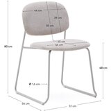 Kave Home Bež kovinski jedilni stol z možnostjo nalaganja Meli – | Shoptok.si