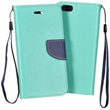  Preklopni ovitek / etui / zaščita Fancy za LG Leon - turkizni & modri Cene