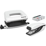 Leitz Bijelo-crni set mini klamerica i bušilica Cijene