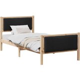  Okvir za krevet s uzglavljem Crna 90 x 190 cm tkanina | shoptok.hr