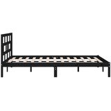  Okvir za krevet od masivnog drva crni 140 x 190 cm | shoptok.hr