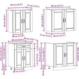 vidaXL 4-dijelni set kuhinjskih ormarića Kalmar konstruiranog drva | shoptok.hr