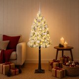  Umjetno božićno drvce s nogom PVC i metal Siva i bijela | shoptok.hr