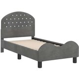  Posteljica za malčke z vzglavjem Temno siva 70 x 140 cm Žamet, (5000105466) | Shoptok.si