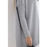 Kesi Oversize sweatshirt with asymmetrical sides in gray color | Shoptok.si
