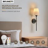 BRIMETI 2x brezžična stenska svetilka z baterijo | Shoptok.si
