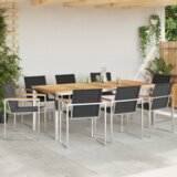 vidaXL 9-delni set za zunanjo prehrano iz trdega tikovega lesa | Shoptok.si