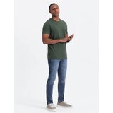 Ombre Casual men's t-shirt with patch pocket - dark olive | shoptok.hr