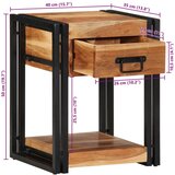 Noćni ormarić 40x35x50 cm od Masivnog akacijskog drveta | shoptok.hr