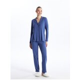 LC Waikiki Shirt Collar Plain Long Sleeve Women's Pajama Set | ePonuda.com