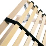 vidaXL Lamelni podstavek z vzglavjem Rjava 80 x 190 cm Les in kovina | Shoptok.si
