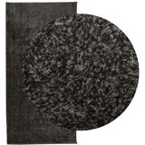  Preproga ISTAN visoka vlakna sijoč videz antracitna 100x200 cm | Shoptok.si