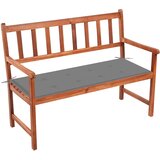  Vrtna klupa s jastukom 120 cm od masivnog bagremovog drva | shoptok.hr
