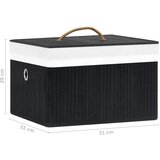  Kutije za pohranu od bambusa 4 kom crne | Eponuda.com