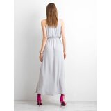 Fashion Hunters Gray dress with slits | Shoptok.si
