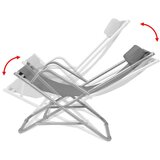  Vrtne podesive stolice 2 kom čelične sive | shoptok.hr