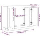  Komoda boja hrasta sonome 92x35x75 cm od konstruiranog drva | shoptok.hr