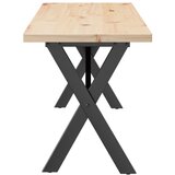  Stolić za kavu X-oblika 160x40x45,5 cm od borovine i čelik | shoptok.hr