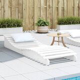 Maison Chic Ležalnik - Sončna ležalnik bel 205x60x31,5 cm trdna borovina, (22042936) | Shoptok.si