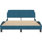  Okvir za krevet s uzglavljem plavi 120 x 200 cm baršunasti | shoptok.hr