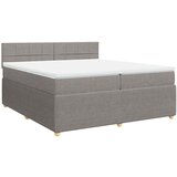 Maison Chic Box spring postelja - Vzmetna postelja z vzmetnico taupe 200x200 cm blago SL11567, (21883604) | Shoptok.si