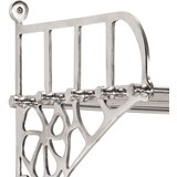  Stalak za prtljagu s vješalicama ogledalom aluminijski Srebrna 67 x 32 x 32 cm | Shoptok.si