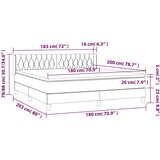  s oprugama i madracem krem 180x200 cm od tkanine | shoptok.hr