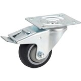 DÖRNER + HELMER GIBLJIVO KOLO Z ZAVORO 80X32MM PLOŠČA 105X85MM ČRN Cene