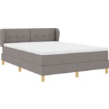  Postelja z vzmetnico - taupe, 140x190 cm, tkanina, (22051281) | Shoptok.si