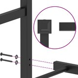  Metalni okvir za krevet s uzglavljem crni 183x213 cm | shoptok.hr
