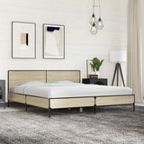 Furnova Posteljni okvir sonoma hrast 180x200 cm inž. les in kovina, (21937398) Cene