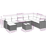 vidaXL 9-dijelni set vrtnih sofa s jastucima poliratan smeđi | shoptok.hr