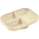 Divided Silicone Plate deljeni krožnik s priseskom Clay 1 kos