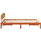  Krevetna konstrukcija s uzglavljem Vosak smeđa 120 x 200 cm | shoptok.hr