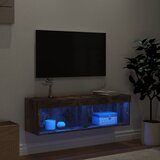 TV ormarić s LED svjetlima boja dimljenog hrasta 100x30x30 cm | Eponuda.ba